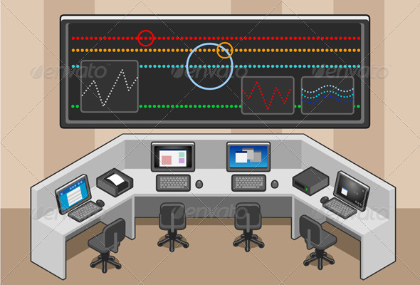 Isometric Controll Center - Miscellaneous Vectors
