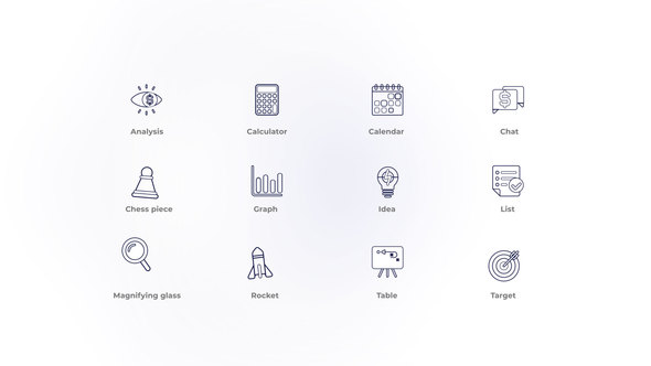 Business Planning - Outline Icons