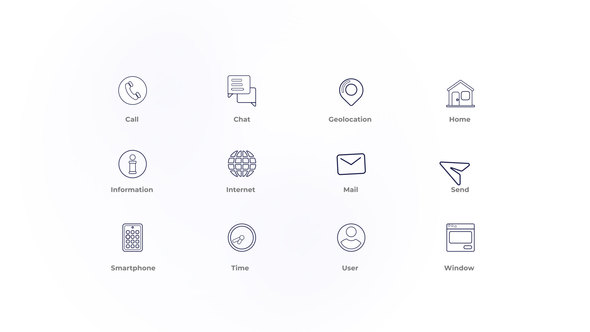 Contact Us  - Outline Icons