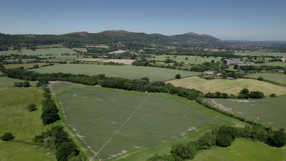 Malvern Hills Area of Outstanding Natural Beauty Worcestershire UK Aerial Landscape