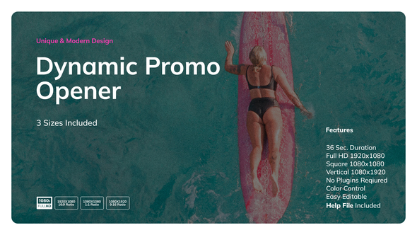 Dynamic Promo Opener Product Promo template preview