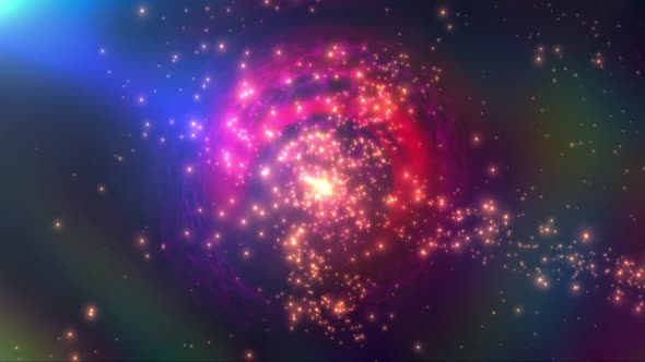 Red Blue Sparkling Magical Ring  Motion Background alt