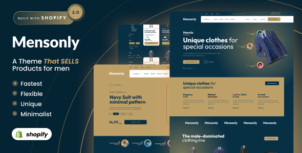 Mensonly – Shopify 2.0 Clothing Shop Theme