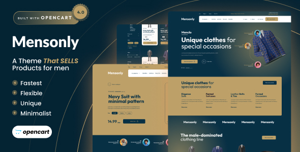 Mensonly – Opencart 4 Clothing Store Template