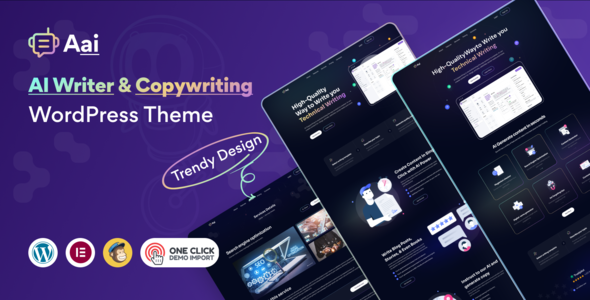 Aai - AI Writing Tool & Content Writing Landing Page Theme