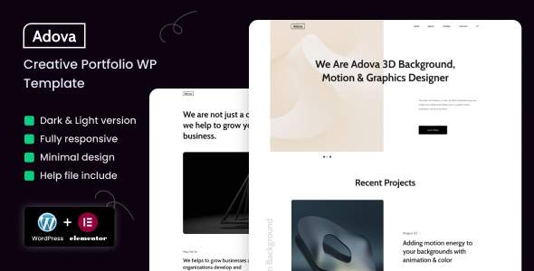 Adova - Creative Portfolio WordPress Theme