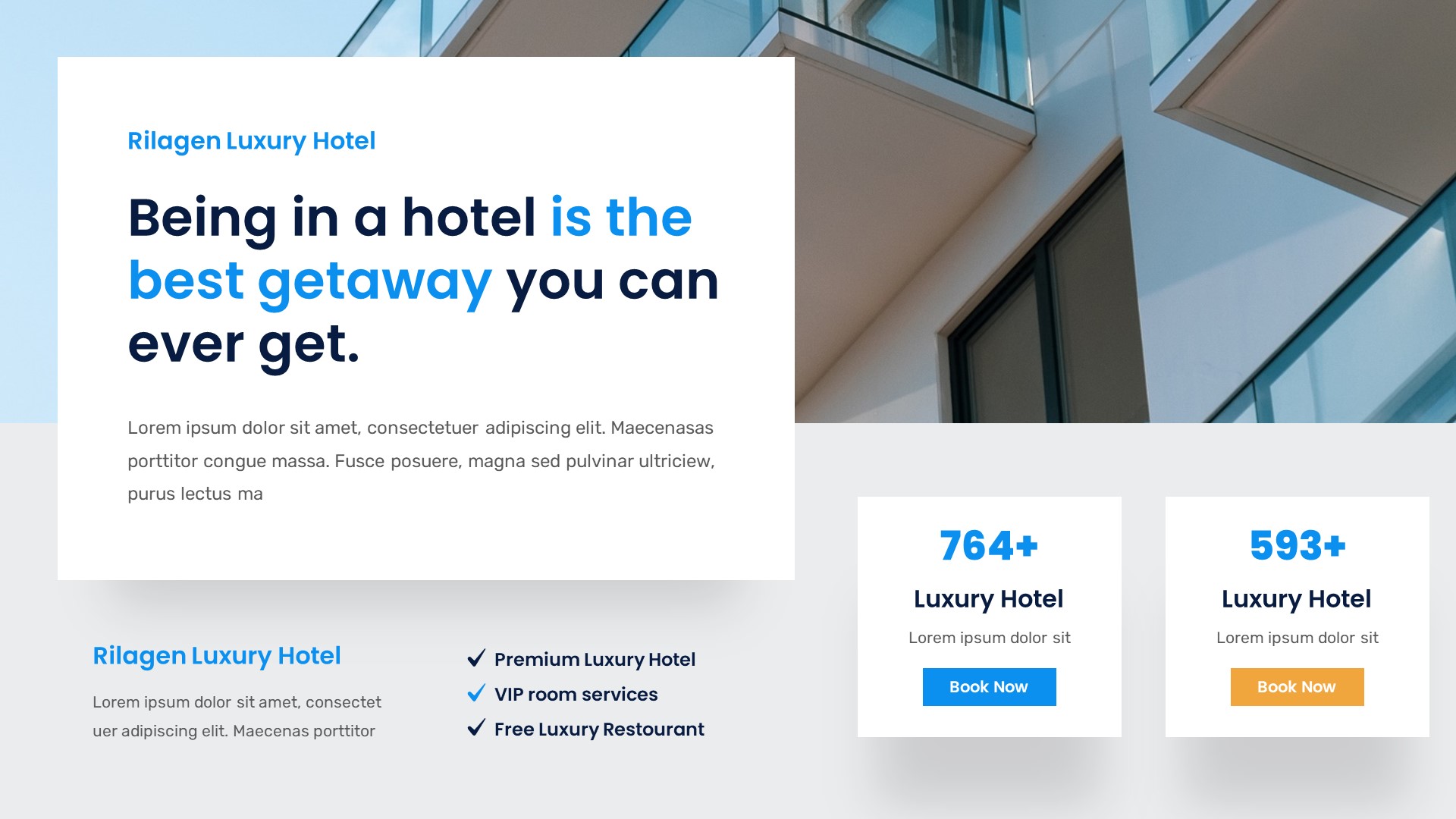 Rilagen - Luxury Hotel Powerpoint Template, Presentation Templates