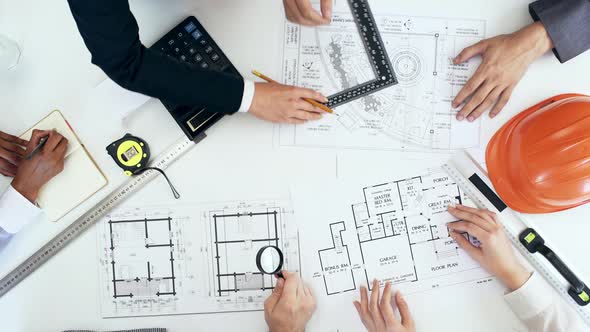 Top View of Colleagues Brainstorming alt