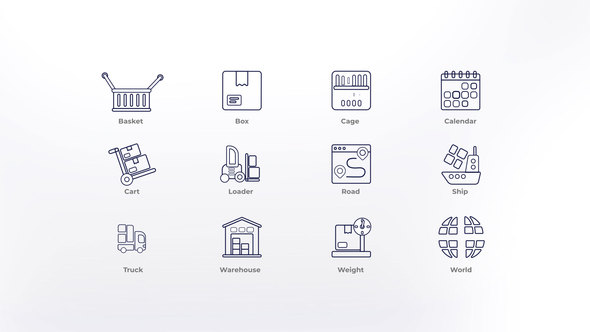 Shipping  - Outline Icons
