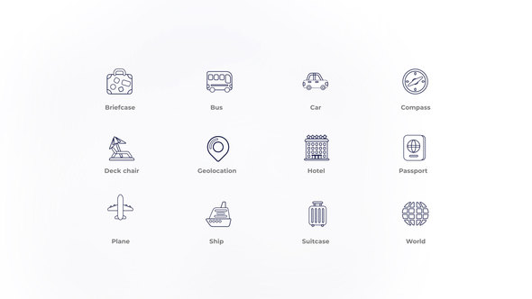 Travel Vacation  - Outline Icons