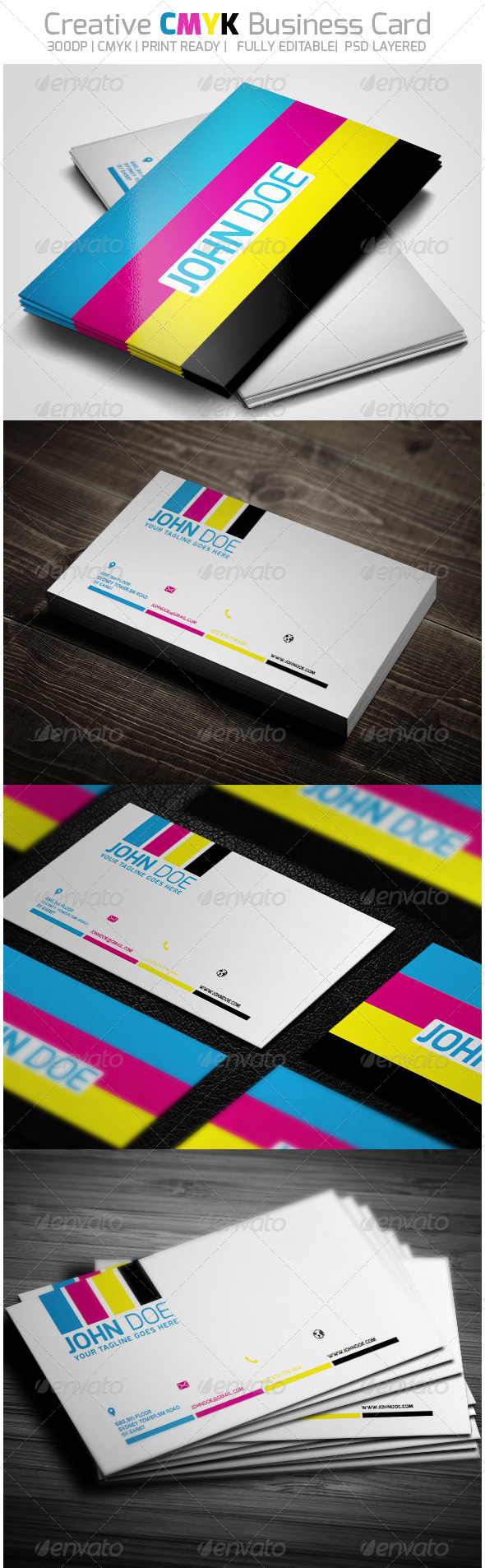 Creative CMYK Business Card - Creative Business Cards