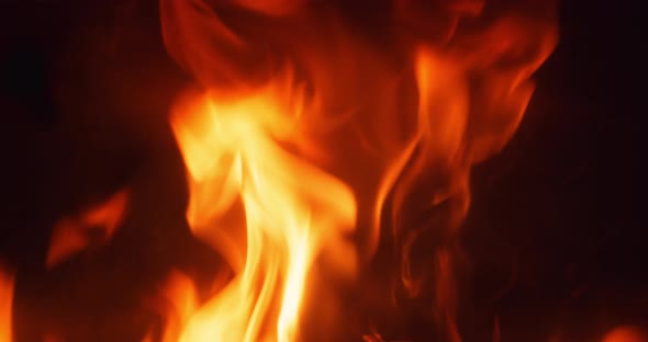 Fire Flame Burning a Bonfire or Fireplace at Home alt