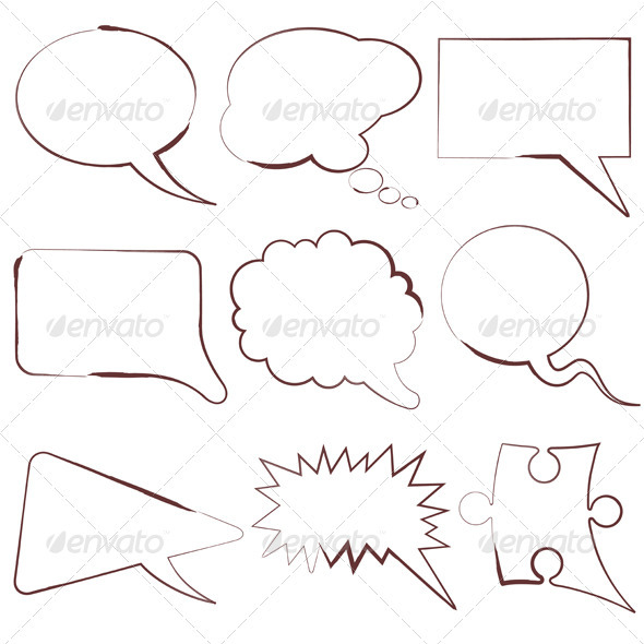 Speech Bubbles - Borders Decorative