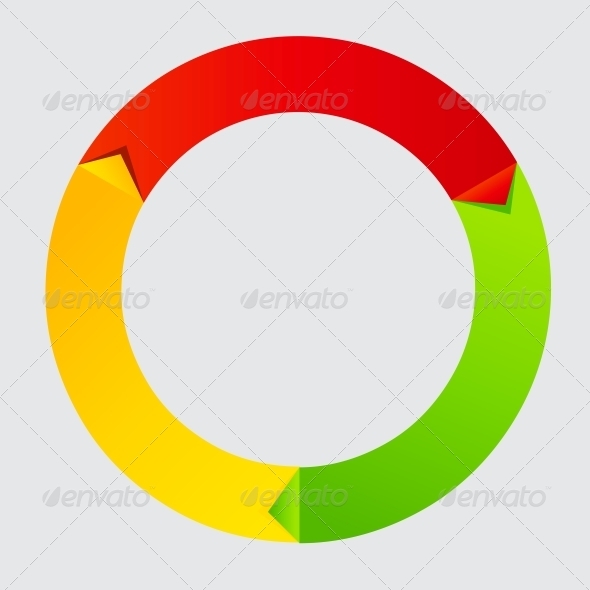Concept of colorful Time Wheel vector illustration - Seasons Nature