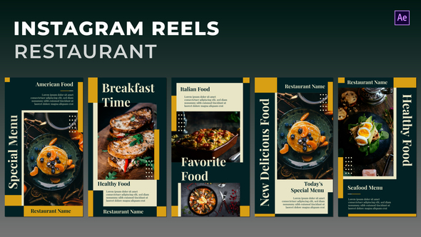 Restaurant Instagram Reels Product Promo template preview