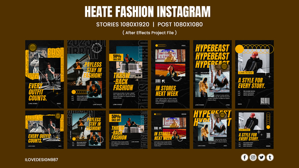 Heate Fashion Instagram Product Promo template preview