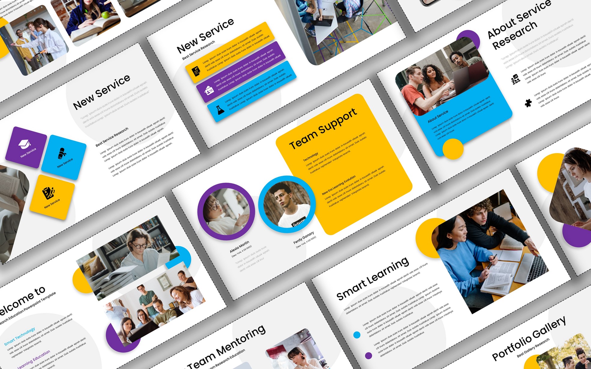Research - Education Google Slide Template, Presentation Templates