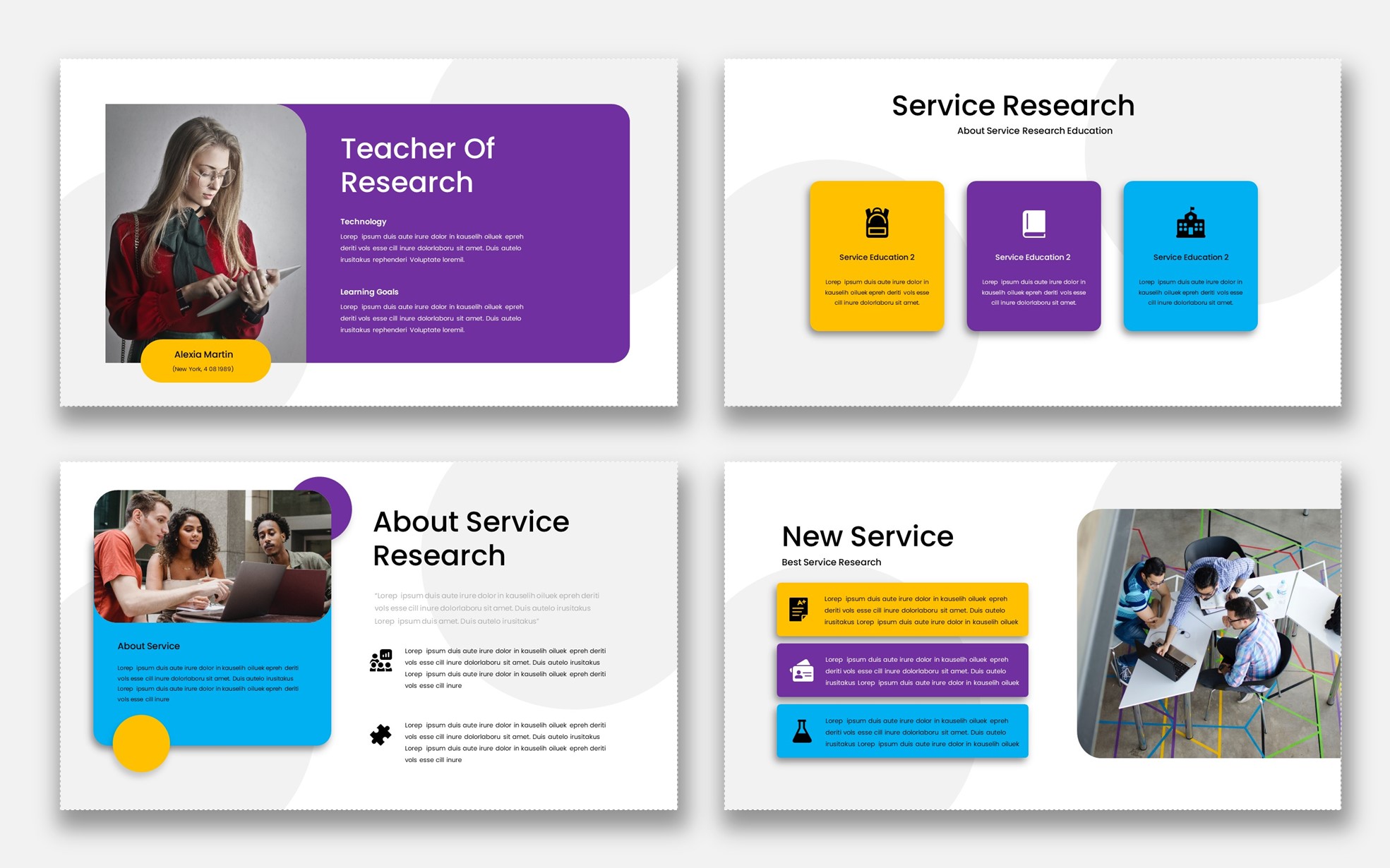 Research - Education Google Slide Template, Presentation Templates
