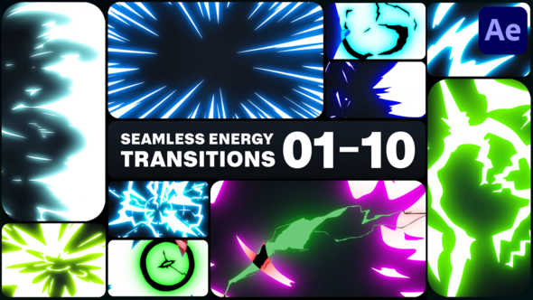 Seamless Energy Transitions for After Effects Elements template preview
