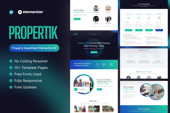 Propertik - Property Investment Elementor Pro Template Kit