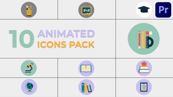 Education Icons for Premiere Pro