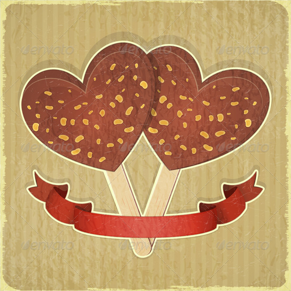Ice Cream in the Shape of Hearts - Valentines Seasons/Holidays