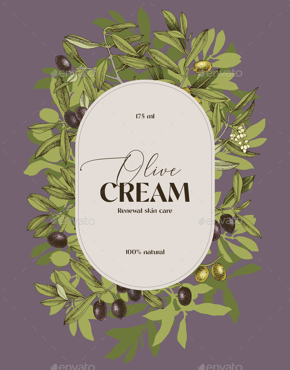 [DOWNLOAD]Olive Cosmetics Label Design Over Olive Branch