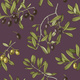 Seamless Pattern of Olive Branches and Leaves