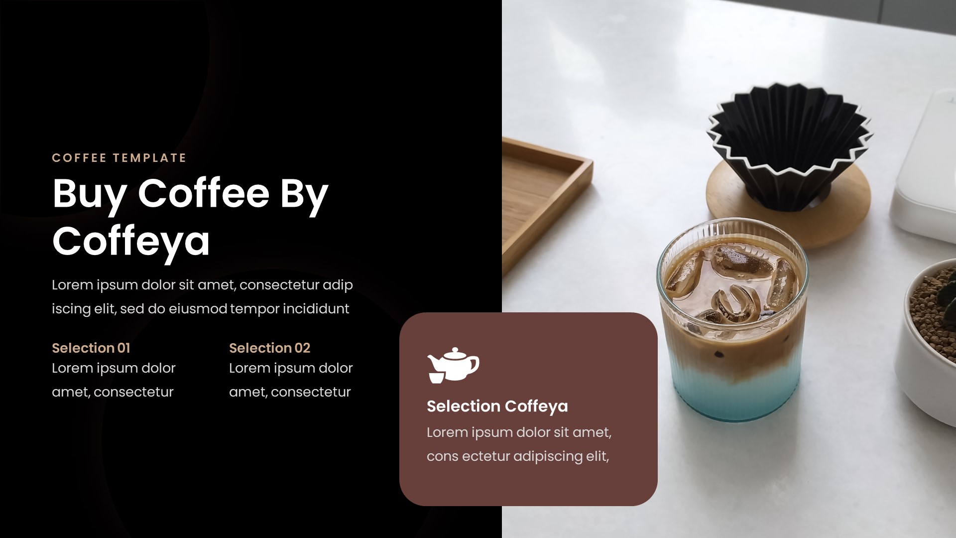 Coffeya - Coffee Shop & Cafe Keynote Template, Presentation Templates