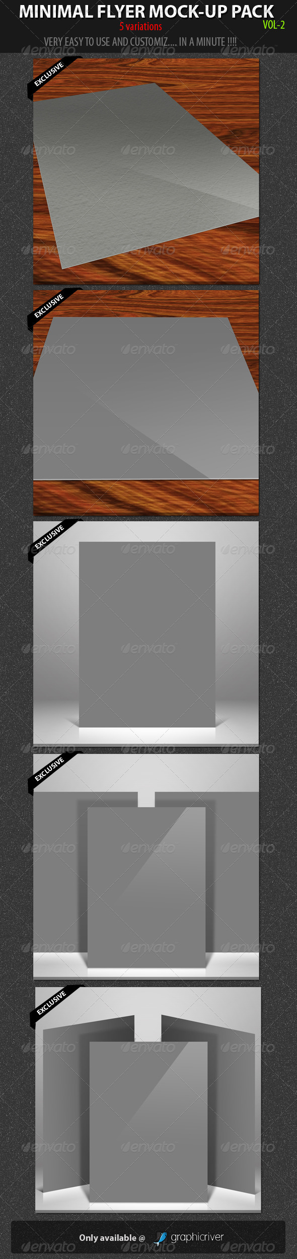 Minimal Flyer Mock-up Pack vol-2 - Flyers Print