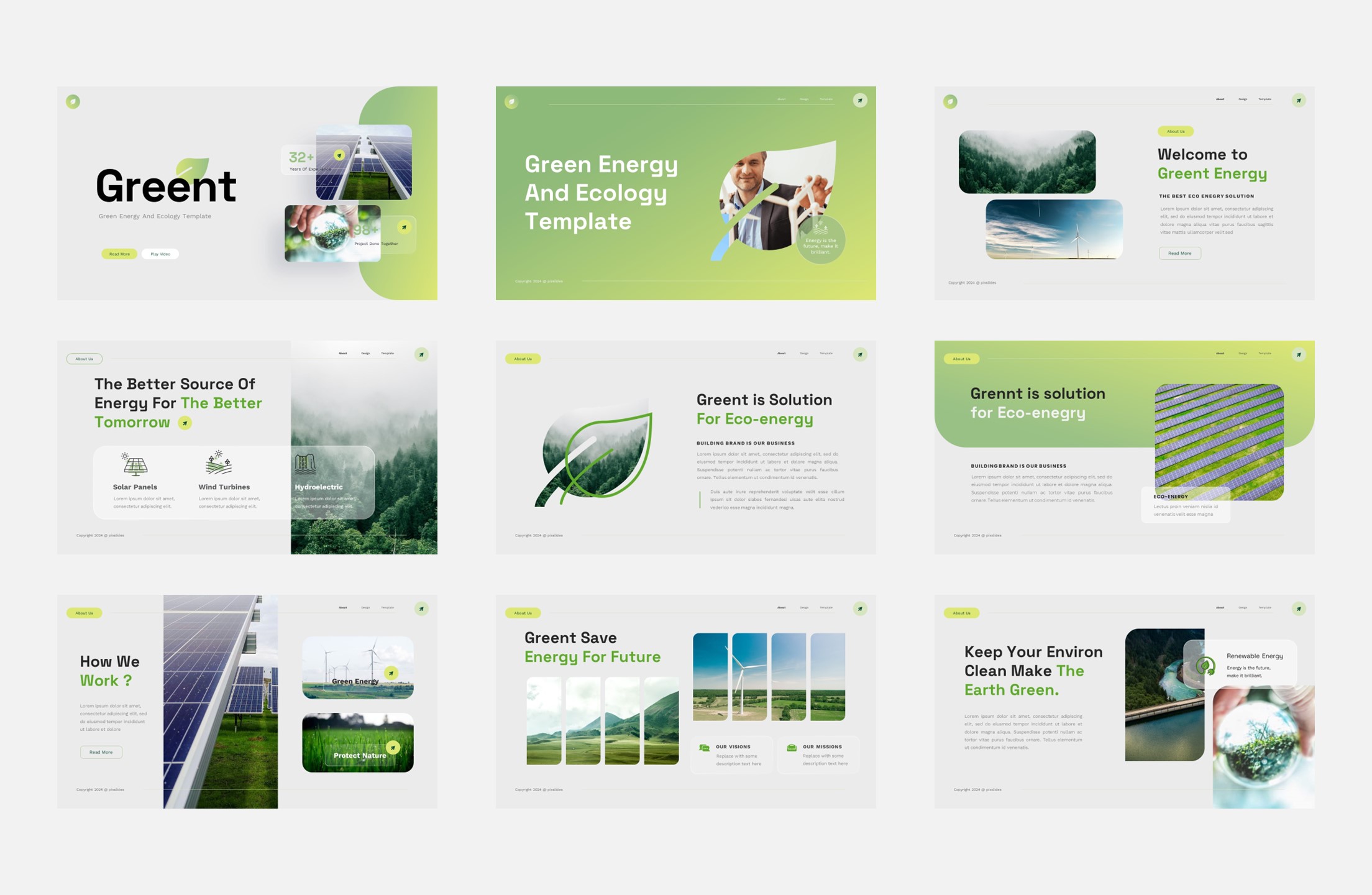 Greent - Green Energy and Ecology Powerpoint Template, Presentation ...