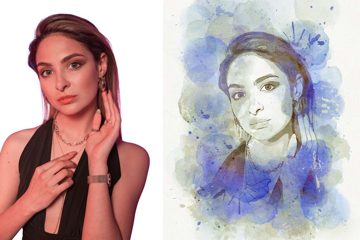 Easy Realistic Watercolor Painting, Add-ons | GraphicRiver, image size:1160x774