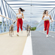 jogging woman and dog - PhotoDune Item for Sale