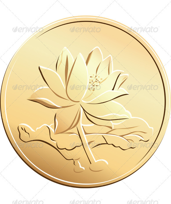 Vector Chinese coin