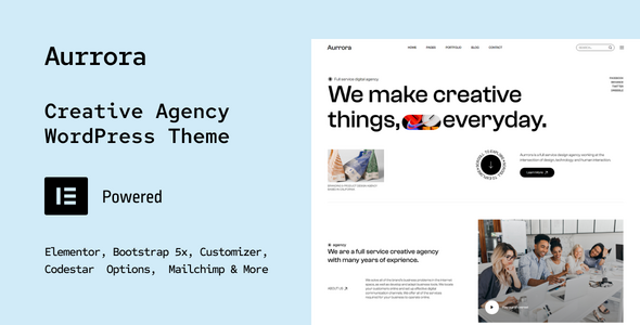Aurrora – Creative Agency WordPress Theme