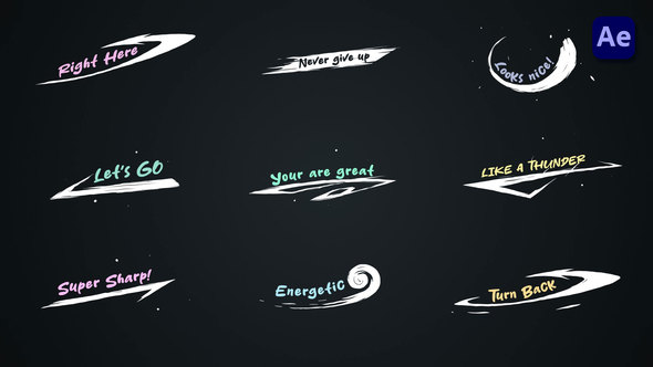 Brush Scribble titles [After Effects]
