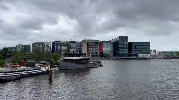 Panorama Of The Business Centers Of Amsterdam