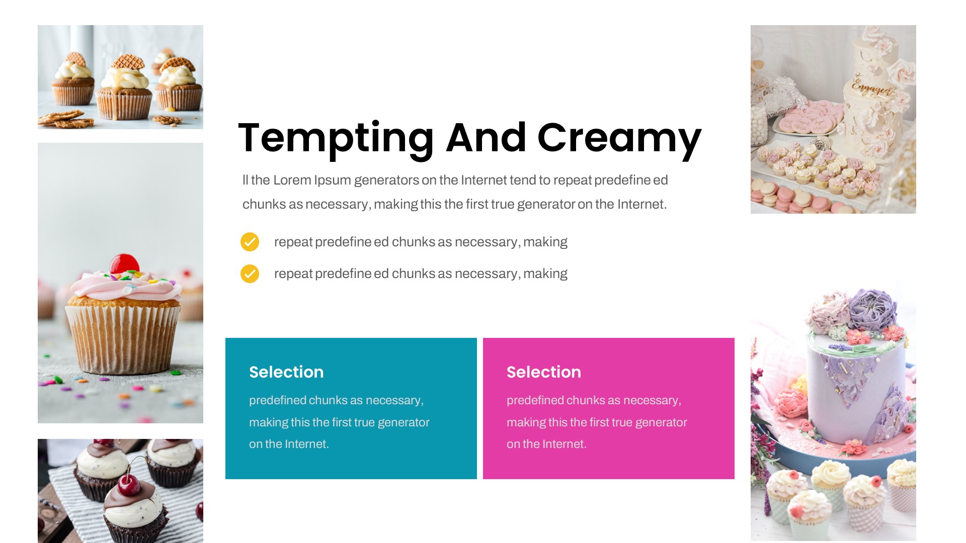 Cakie - Cake & Cookies Shop Powerpoint Template, Presentation Templates