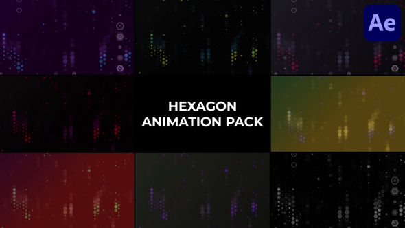 Hexagon Animation Pack for After Effects Elements template preview