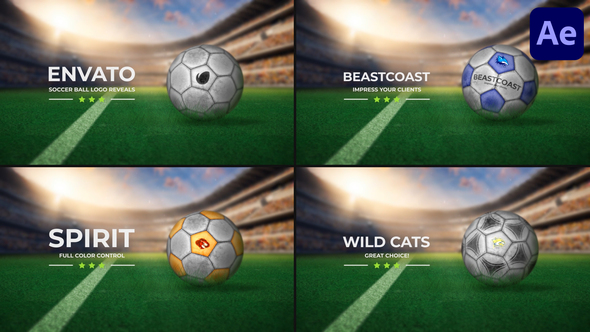 Soccer Ball Logo Reveals | After Effects