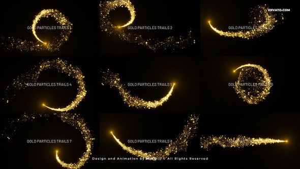 Gold Particles Trails