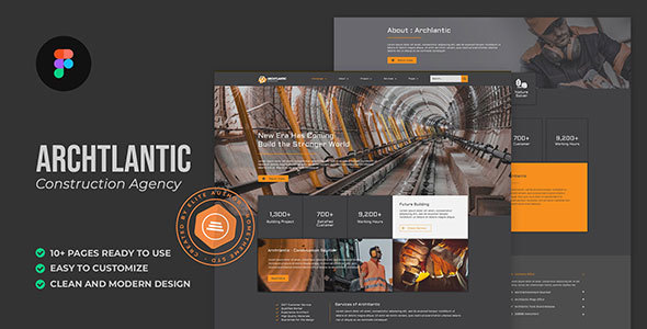 Archtlantic - Construction Agency Figma Template