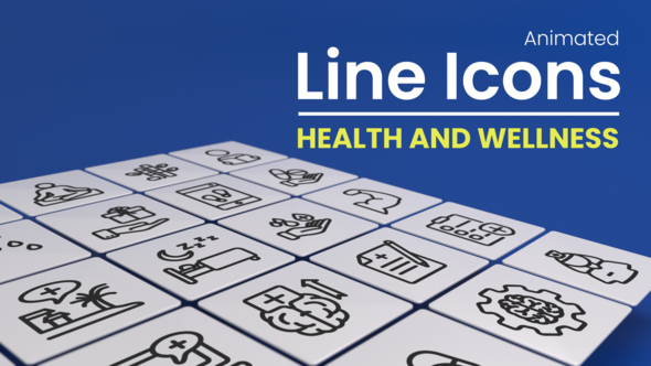 50 Animated Health and Wellness Line Icons