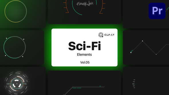 Sci-Fi UI Elements for Premiere Pro Vol. 05