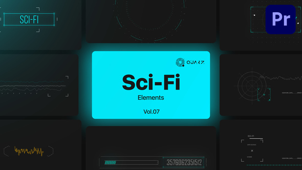 Sci-Fi UI Elements for Premiere Pro Vol. 07