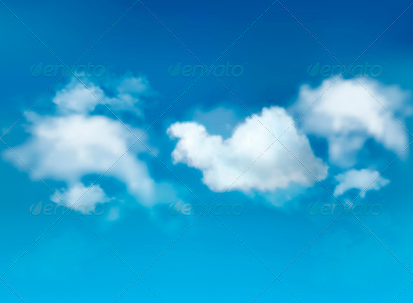 Blue Sky with Clouds Background - Nature Conceptual