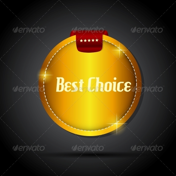 Best Choice Label with Red Ribbon - Retail Commercial / Shopping