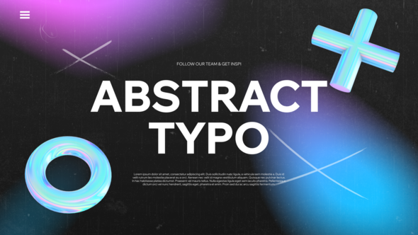 Abstract Bold Typography, After Effects Project Files | VideoHive