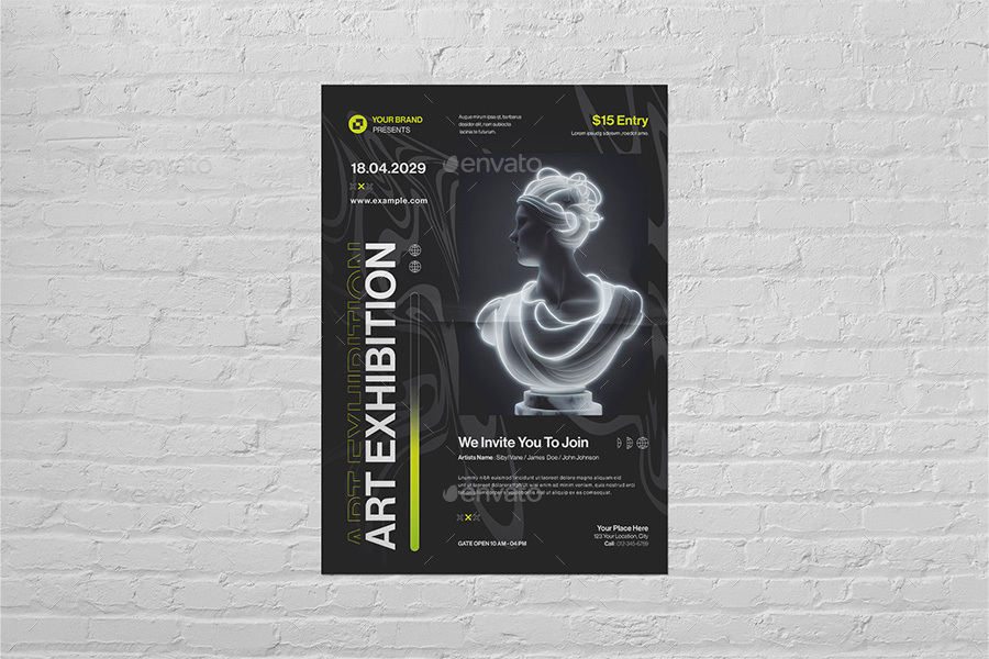 Art Gallery Poster Template by BrandPacks | GraphicRiver