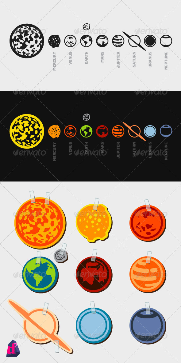 Iconic Solar System - Nature Conceptual